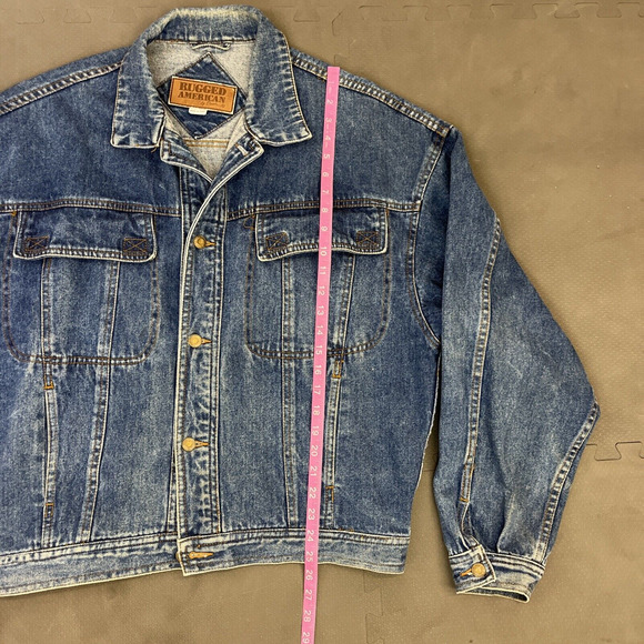 Rugged American by Dash Denim Jacket Vintage Trucker No Size FS Benefits Charity - Picture 9 of 13